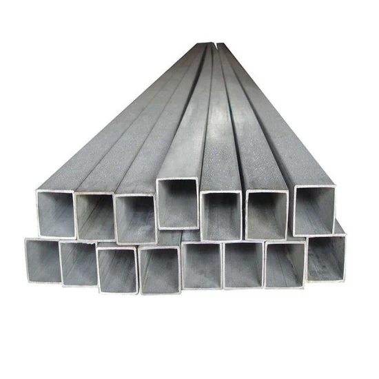 Materiale da costruzione Tubo in acciaio al carbonio/ERW/Sezione cava zincato/saldato/nero/tubo quadrato/tubo rettangolare/rotondo/tubo per impalcature